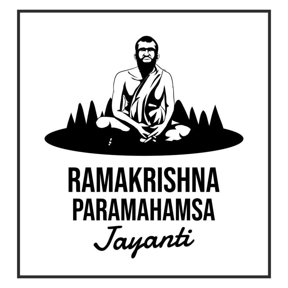 ramakrishna paramahansa Jayanti vector illustratie.