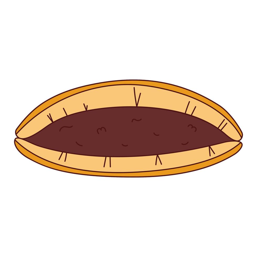 traditioneel Japans voedsel. Aziatisch dorayaki. vector illistration