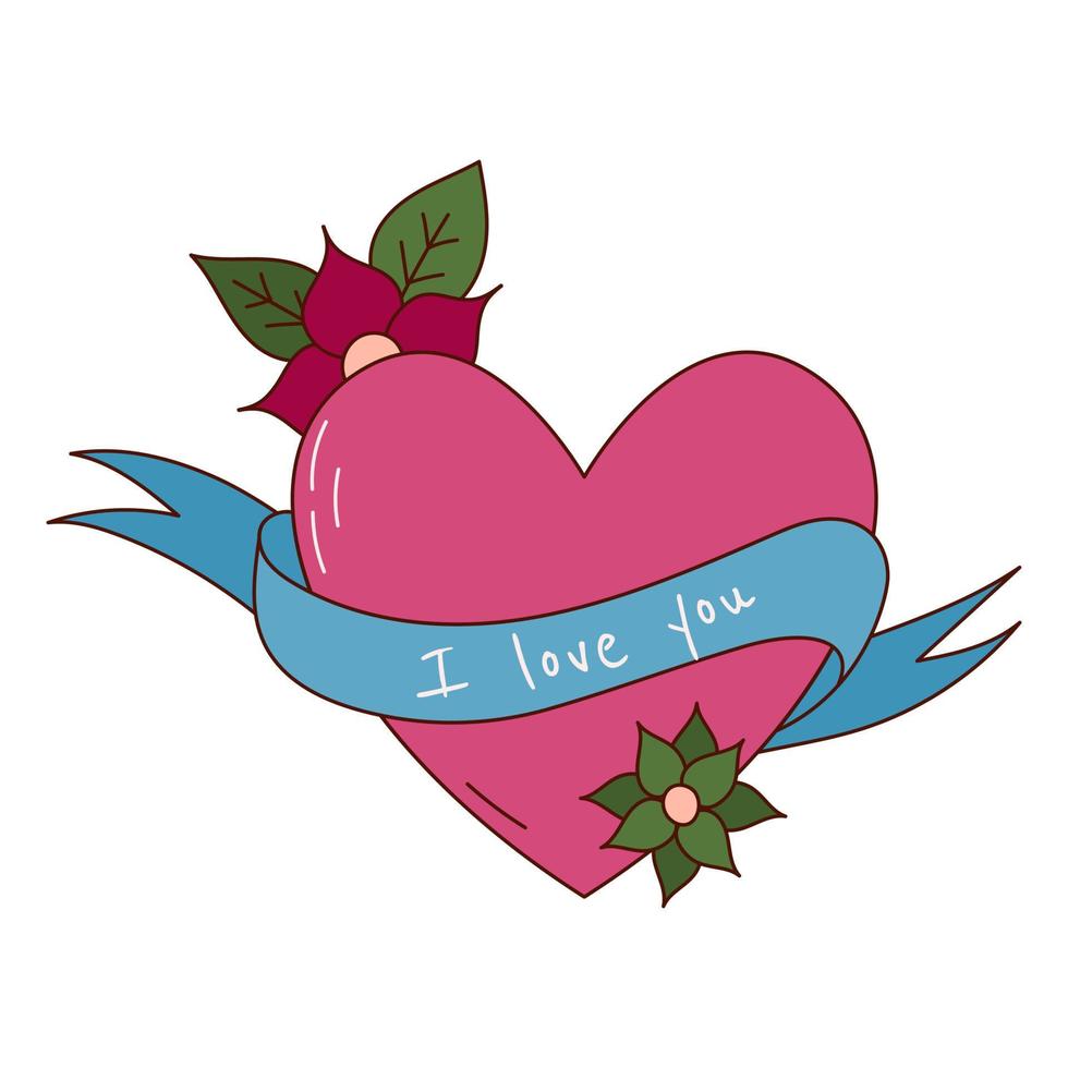 hand- getrokken hart voor Valentijn dag. ontwerp elementen voor affiches, groet kaarten, banners en uitnodigingen. vector