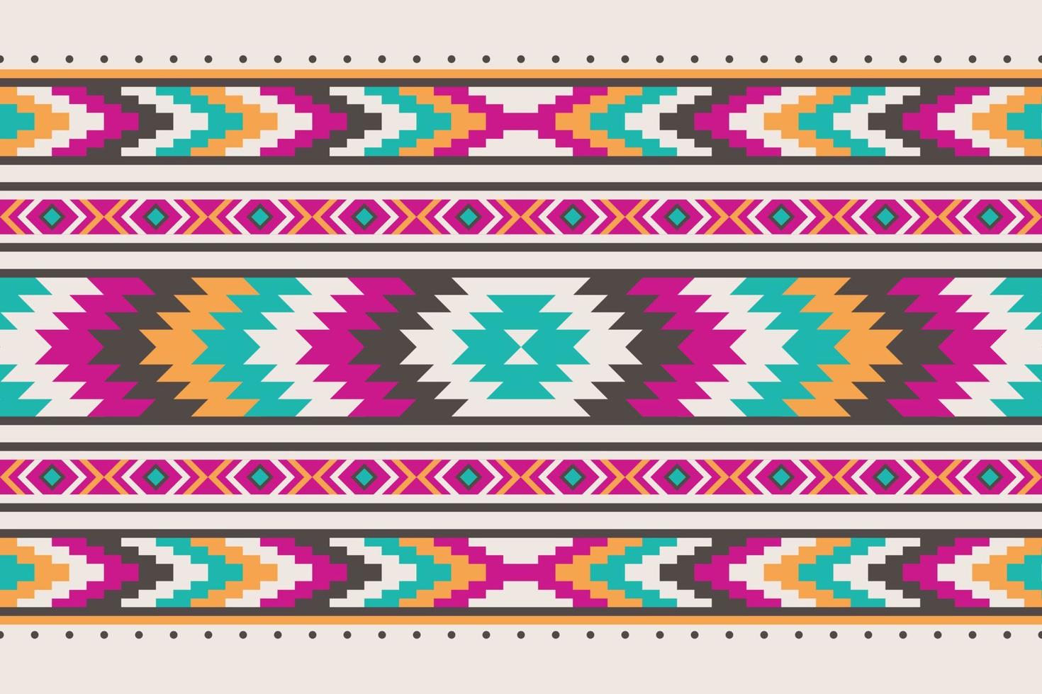 meetkundig etnisch patroon naadloos. stijl etnisch Amerikaans aztec naadloos kleurrijk textiel. ontwerp voor achtergrond,behang,stof,tapijt,ornamenten,decoratie,kleding,batik,verpakking,vector illustratie vector