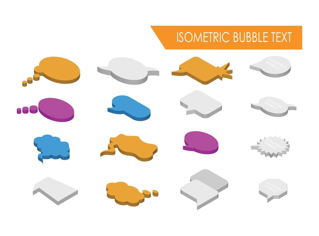 modern isometrische bubbel tekst illustratie, geschikt voor diagrammen, infografieken, boek illustratie, spel Bedrijfsmiddel, en andere grafisch verwant middelen vector