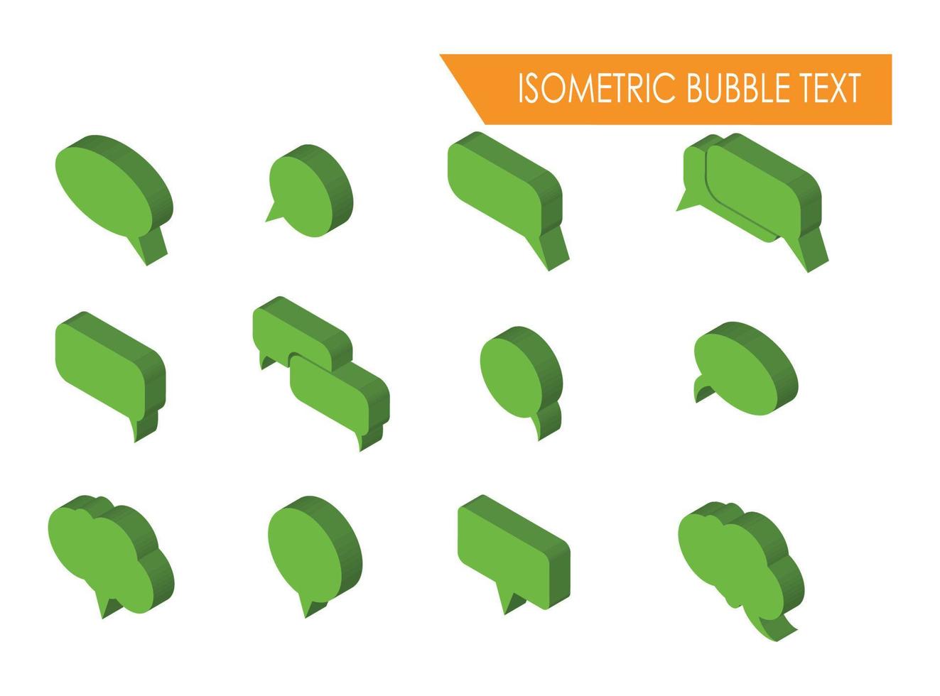 modern isometrische bubbel tekst illustratie, geschikt voor diagrammen, infografieken, boek illustratie, spel Bedrijfsmiddel, en andere grafisch verwant middelen vector