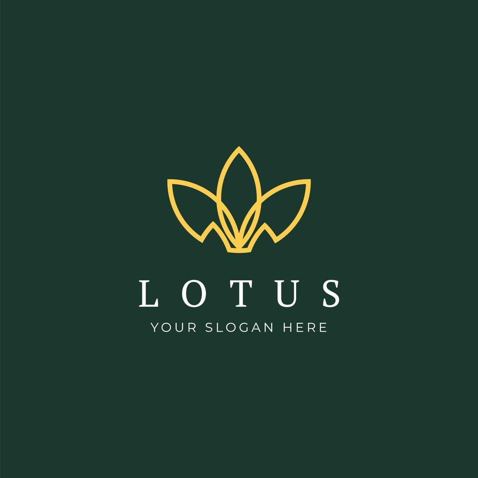 vector logo van gemakkelijk minimalistische lotus bloem schets. perfect voor spa, yoga, mode bedrijf. lijn stijl vector illustratie