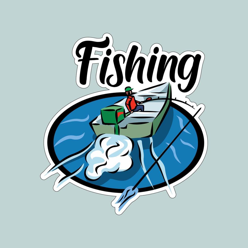 mooi vis stickers Aan kleurrijk achtergrond voor visvangst geliefden vector