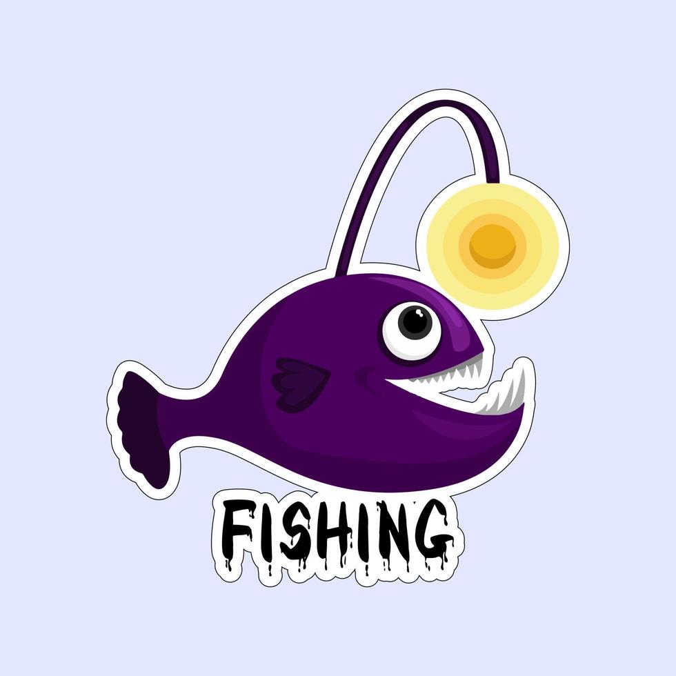 mooi vis stickers Aan kleurrijk achtergrond voor visvangst geliefden vector