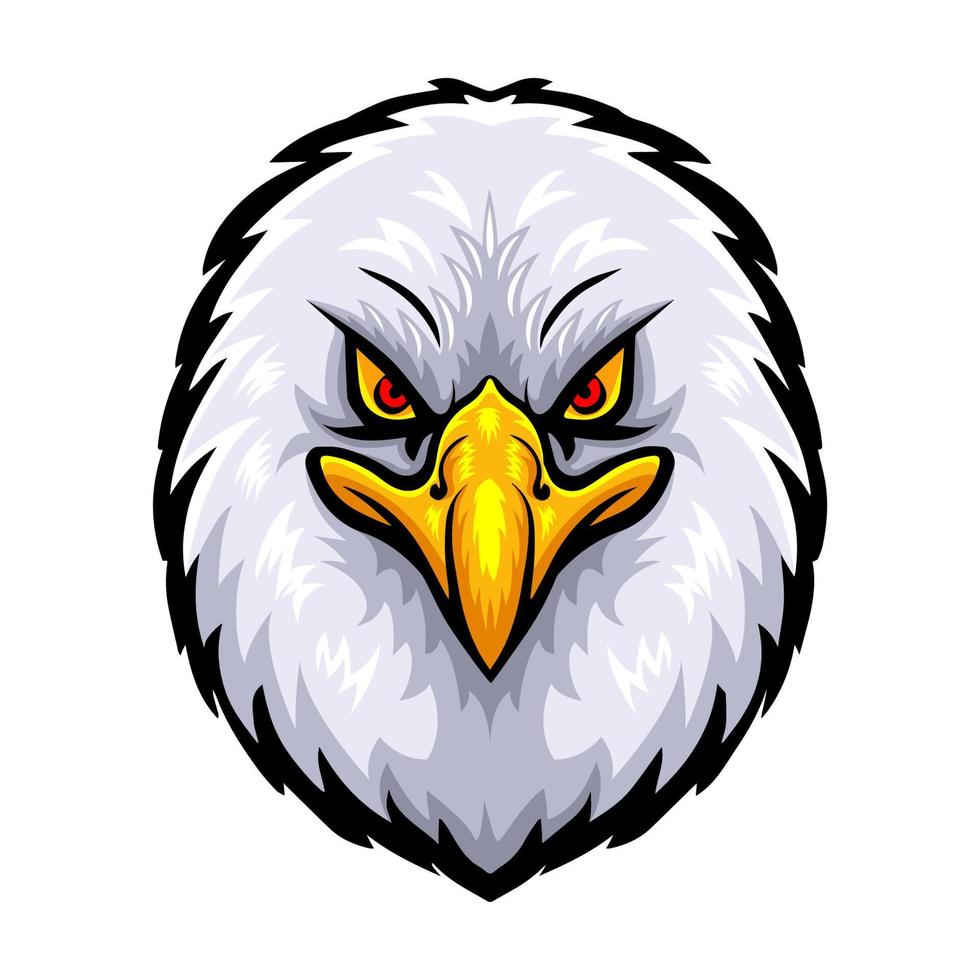adelaar hoofd logo mascotte ontwerp vector