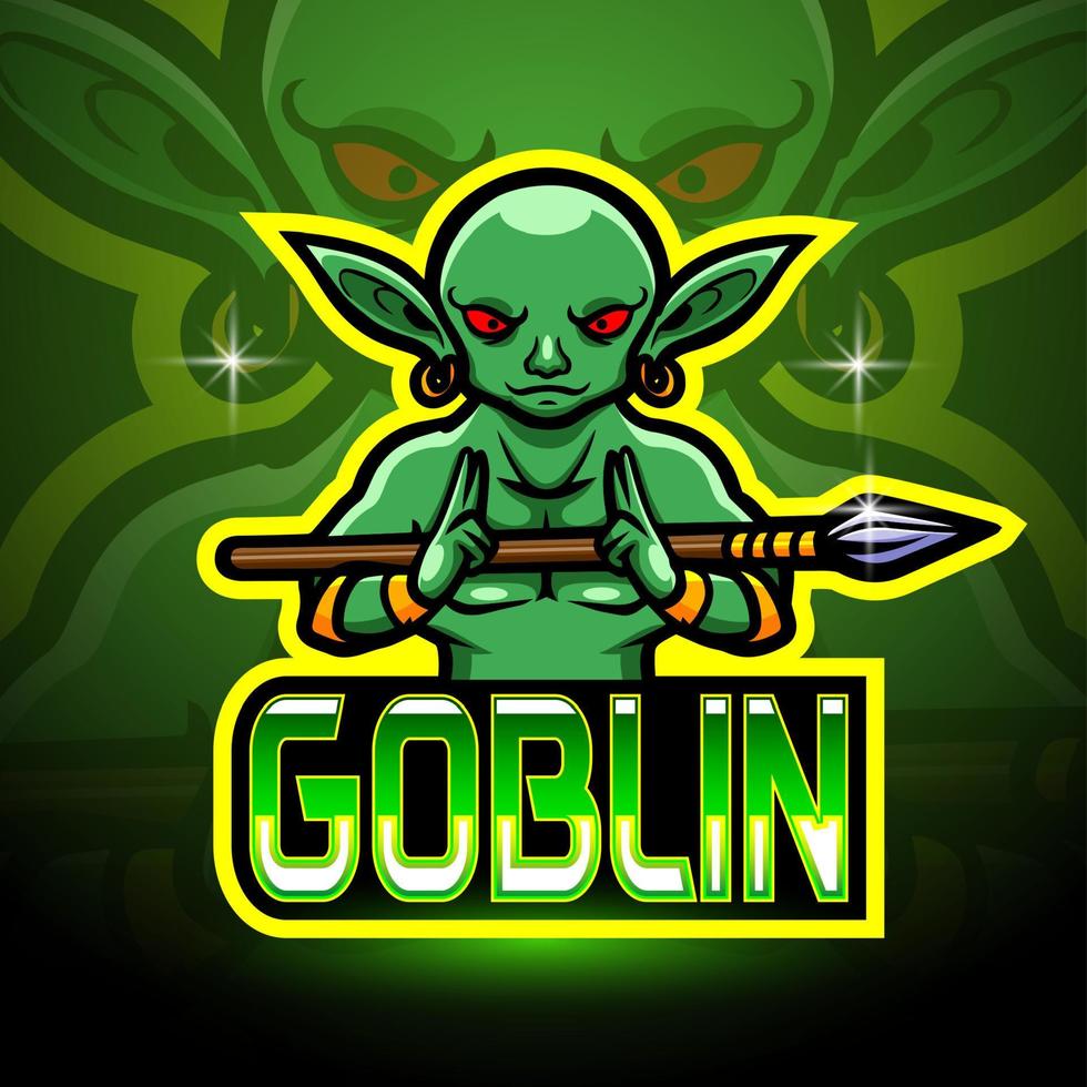 goblin esport logo mascotte ontwerp vector