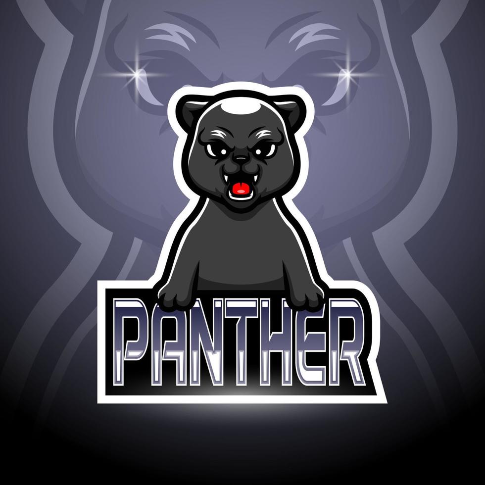 panter esport logo mascotte ontwerp vector