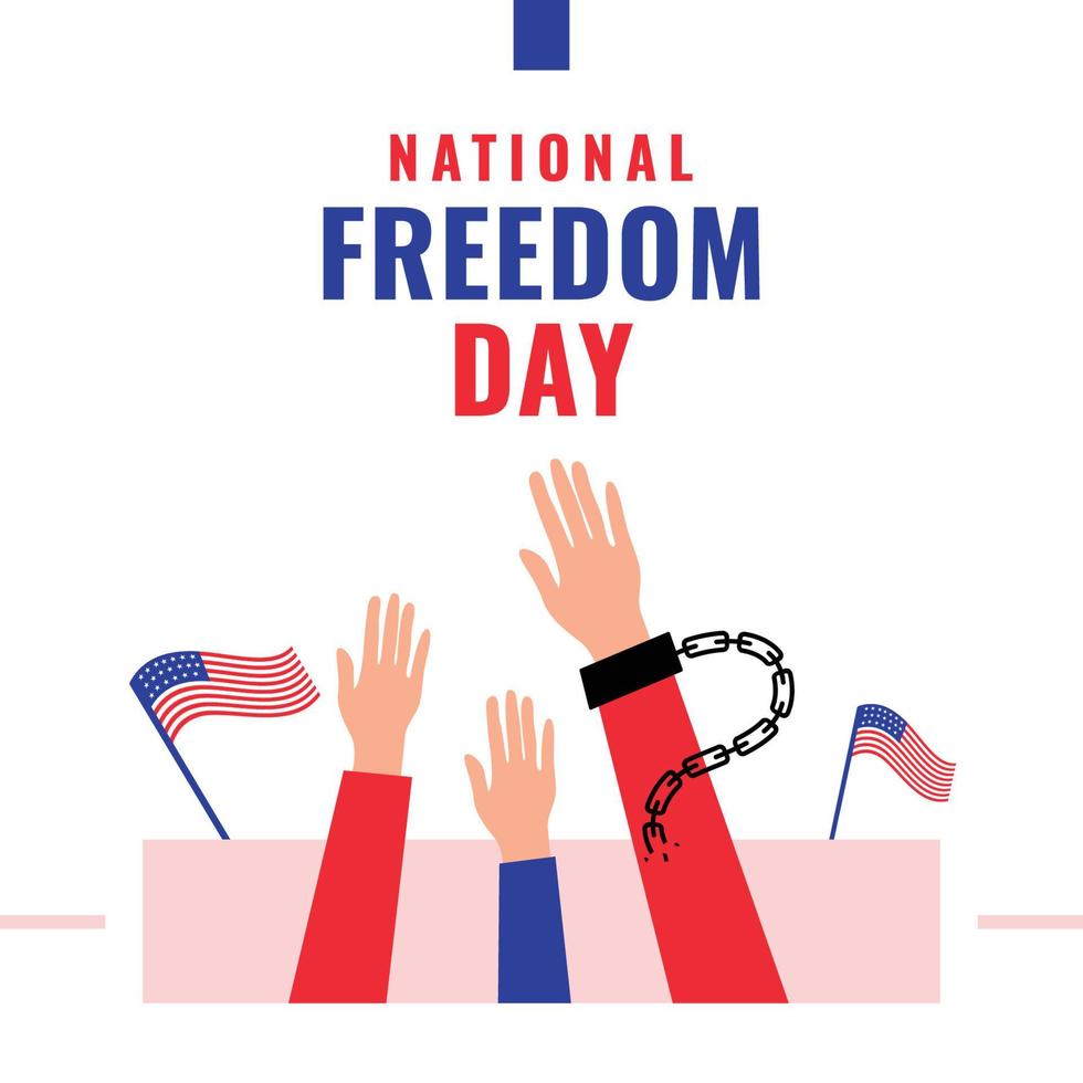 nationaal vrijheid dag ontwerp vector