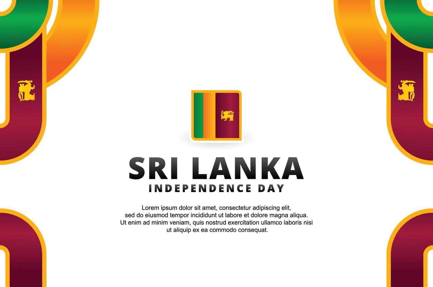 sri lanka onafhankelijkheidsdag ontwerp vector