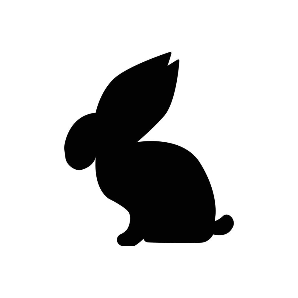 konijn icoon illustratie. icoon verwant naar huisdier. silhouet stijl. gemakkelijk vector ontwerp bewerkbare