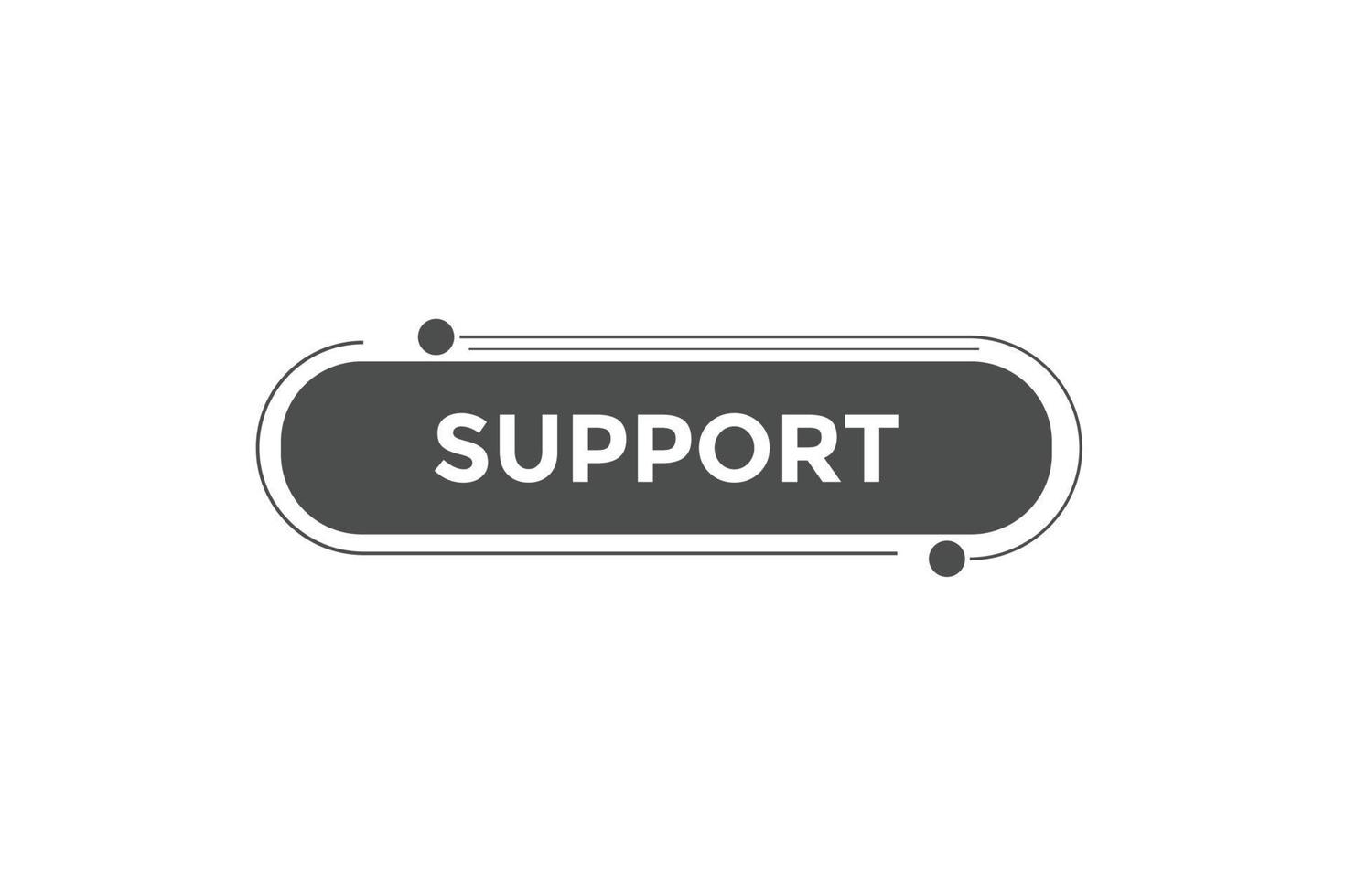 ondersteuning knop web banier Sjablonen. vector illustratie
