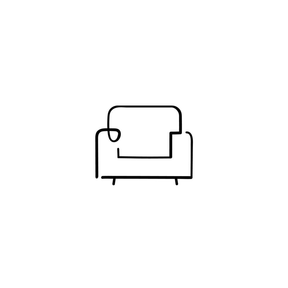 sofa lijn stijl icoon ontwerp vector