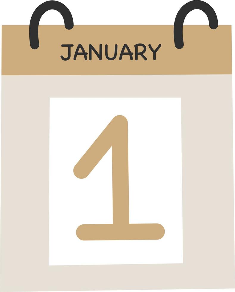 1e januari kalender illustratie vector