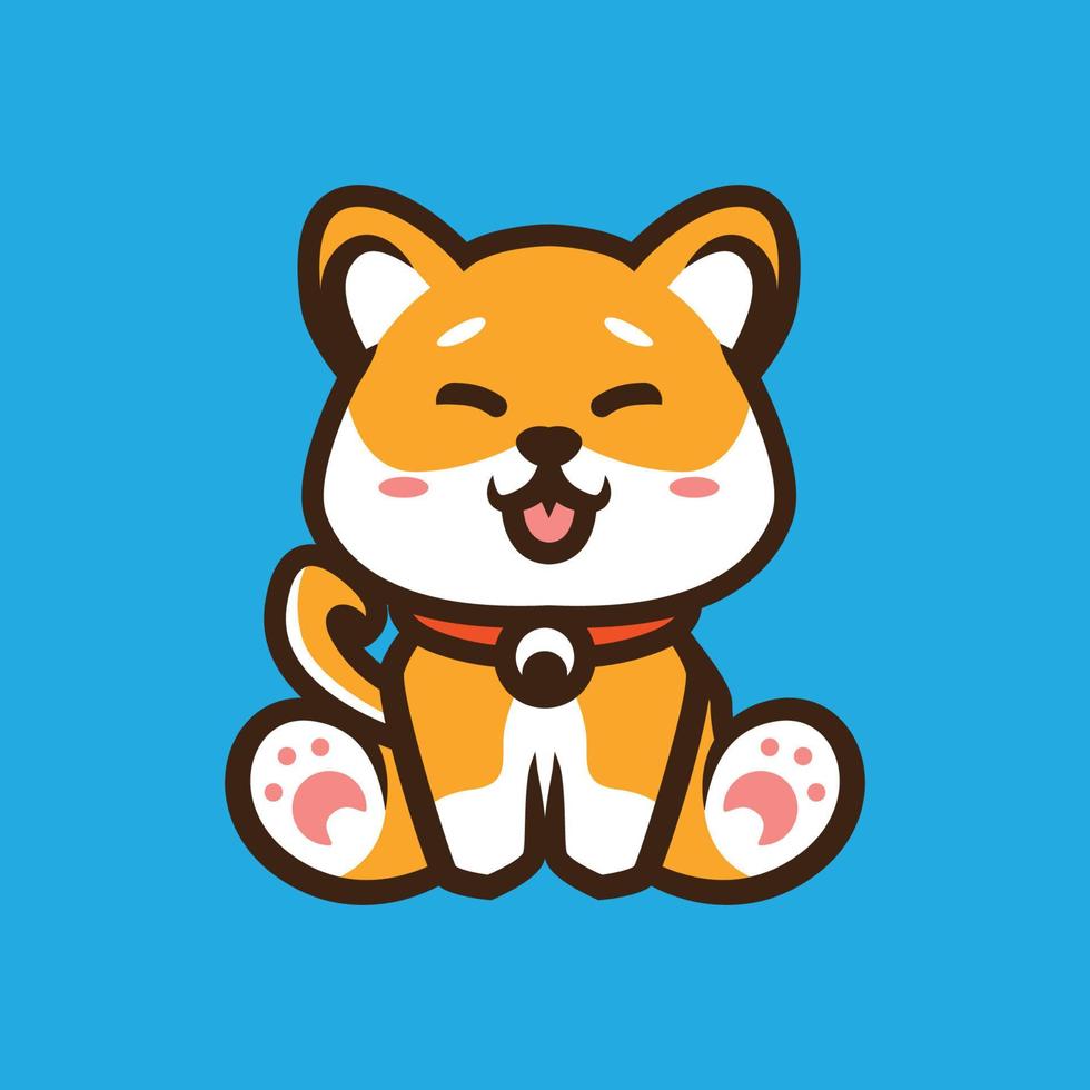 schattig shiba inu hond locatie vector