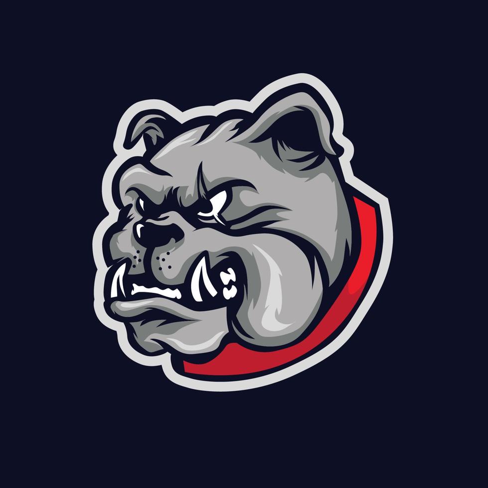 boze bulldog hoofd vectorillustratie vector