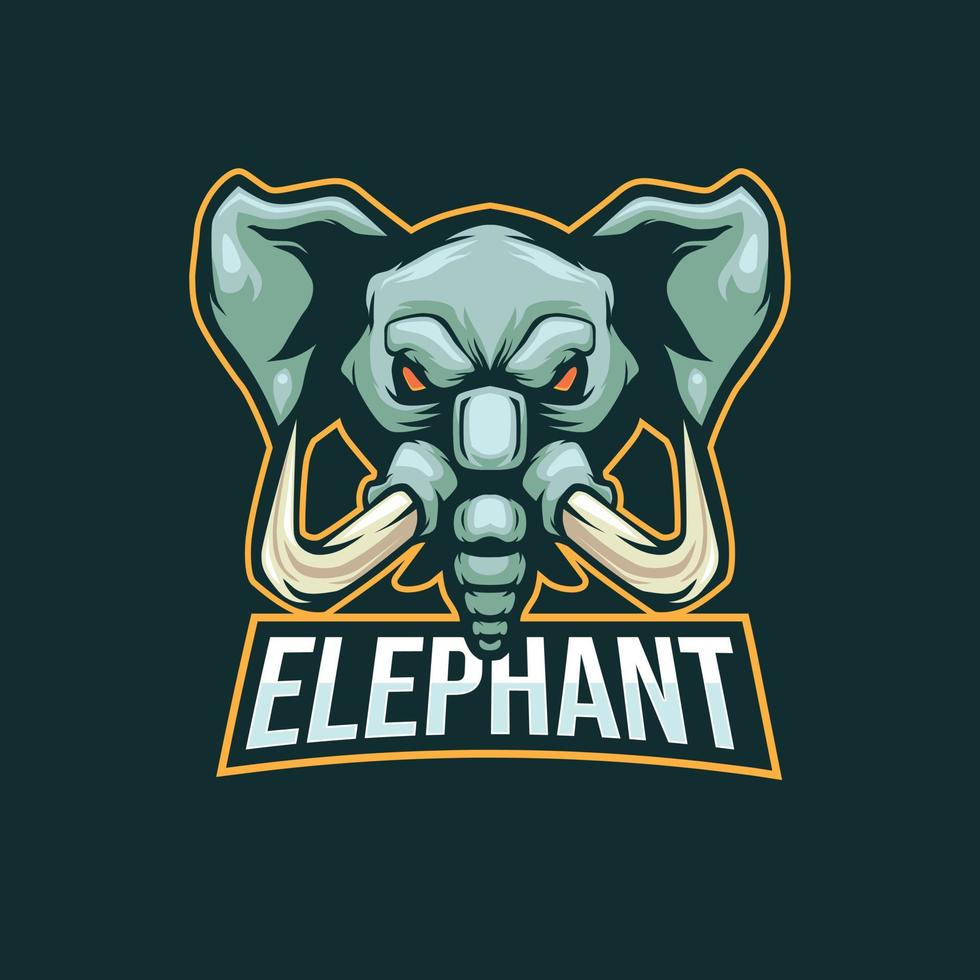 olifant mascotte logo vector illustratie