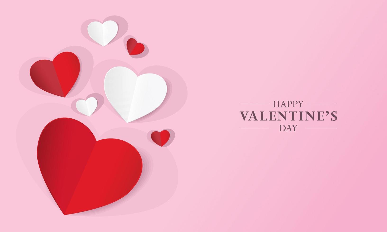 vector illustratie van papier hart en liefde symbool. geschikt voor ontwerp element van Valentijnsdag dag groet, liefde achtergrond, en bruiloft uitnodiging sjabloon.