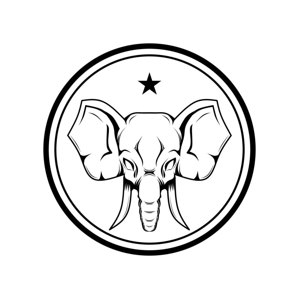 olifant silhouet logo of symbool vector