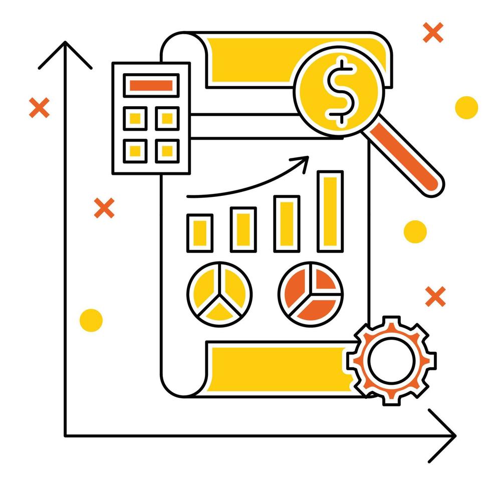 markt analyse icoon, geschikt voor een breed reeks van digitaal creatief projecten. vector