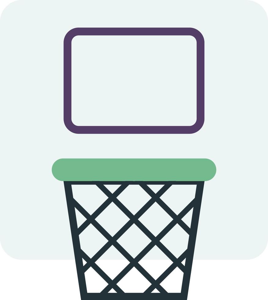 basketbal bord illustratie in minimaal stijl vector