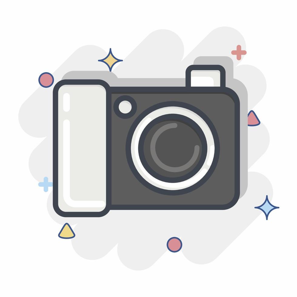 icoon digitaal camera. verwant naar fotografie symbool. grappig stijl. gemakkelijk ontwerp bewerkbaar. gemakkelijk illustratie vector