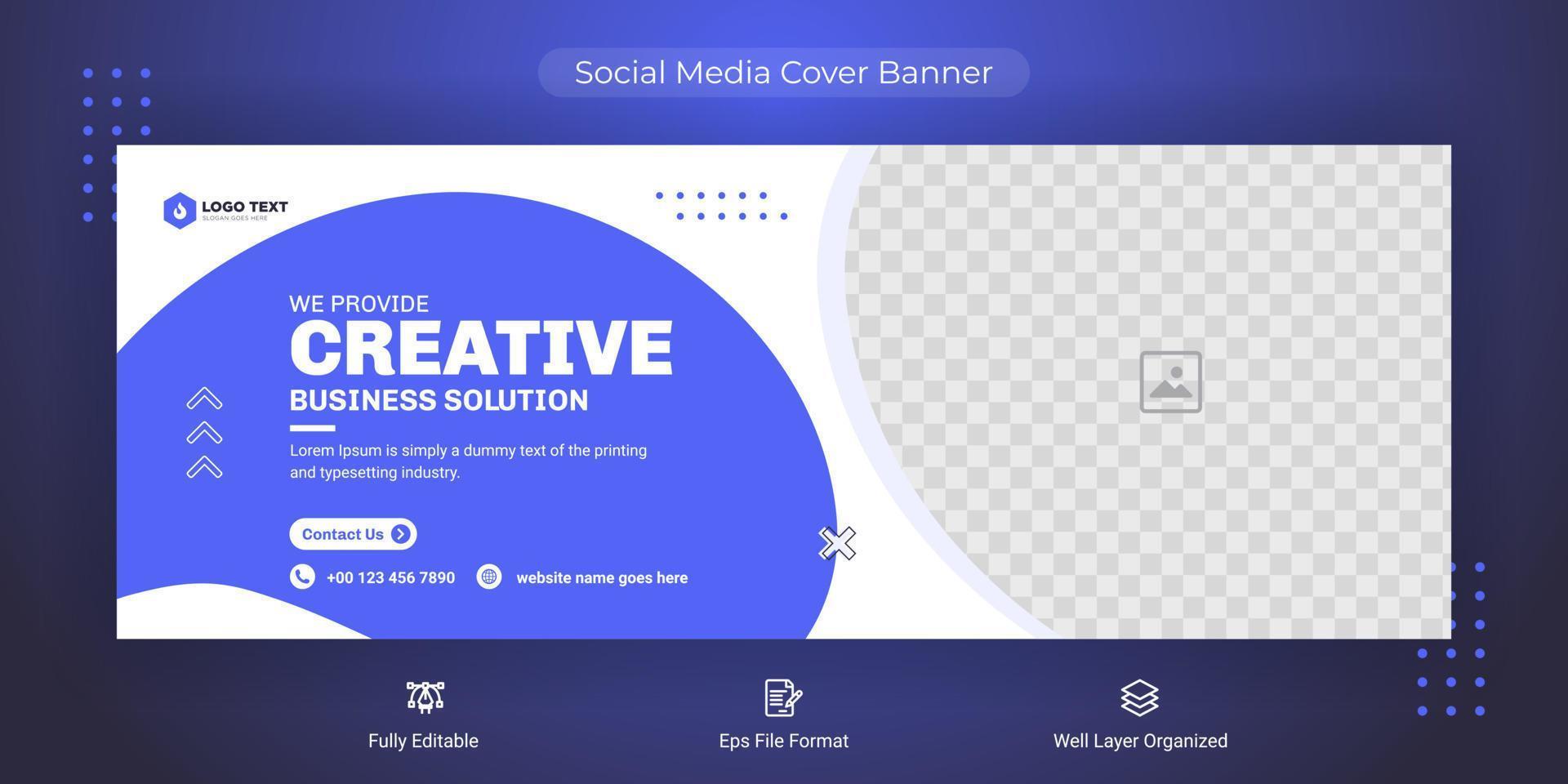 creatieve zakelijke marketing sociale media omslagbanner postsjabloon vector