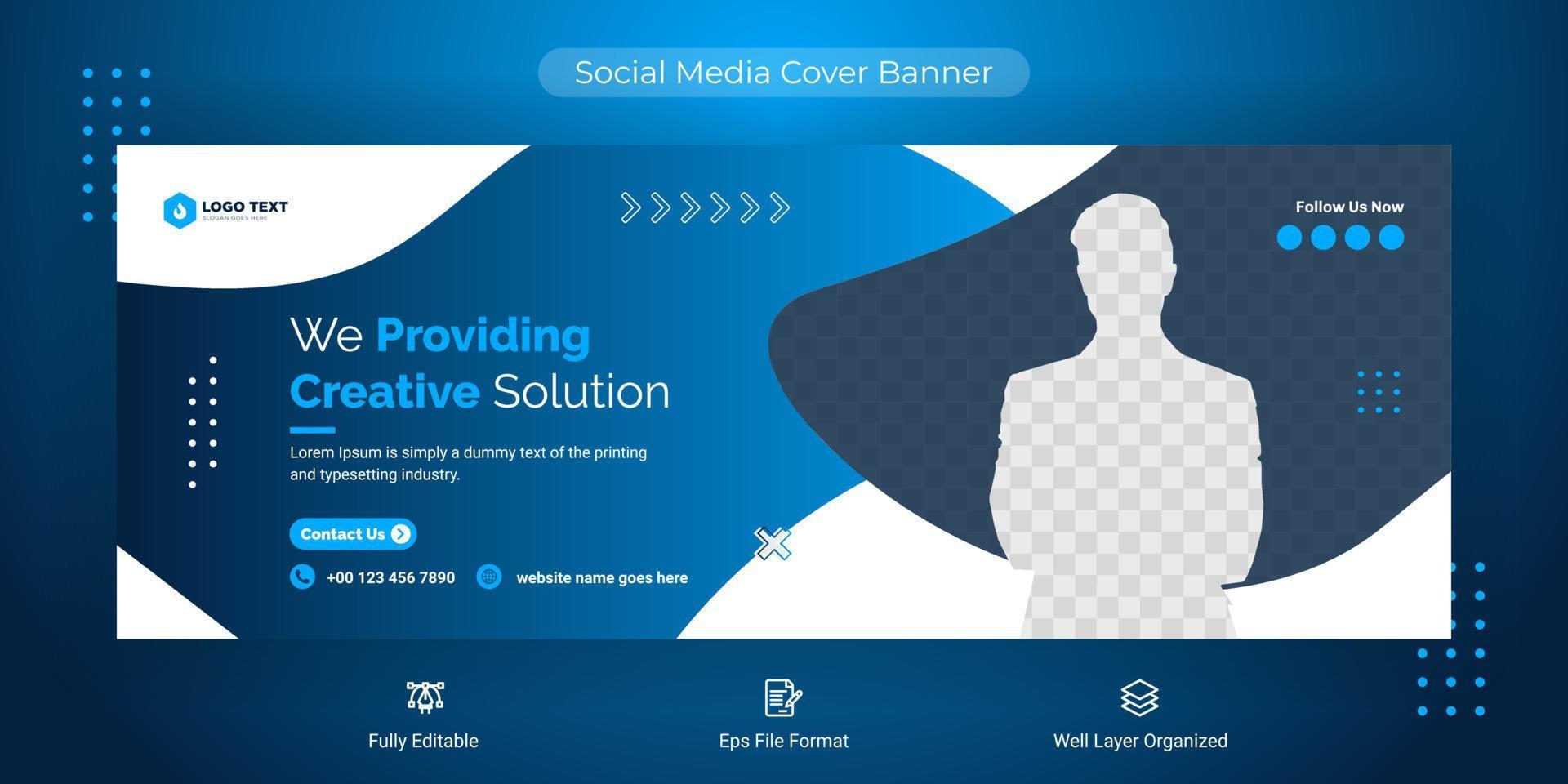 creatieve zakelijke marketing sociale media omslagbanner postsjabloon vector