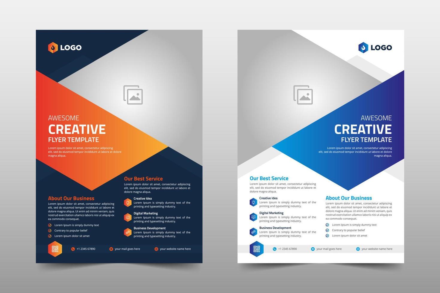 creatieve zakelijke flyer poster brochure sjabloon vector
