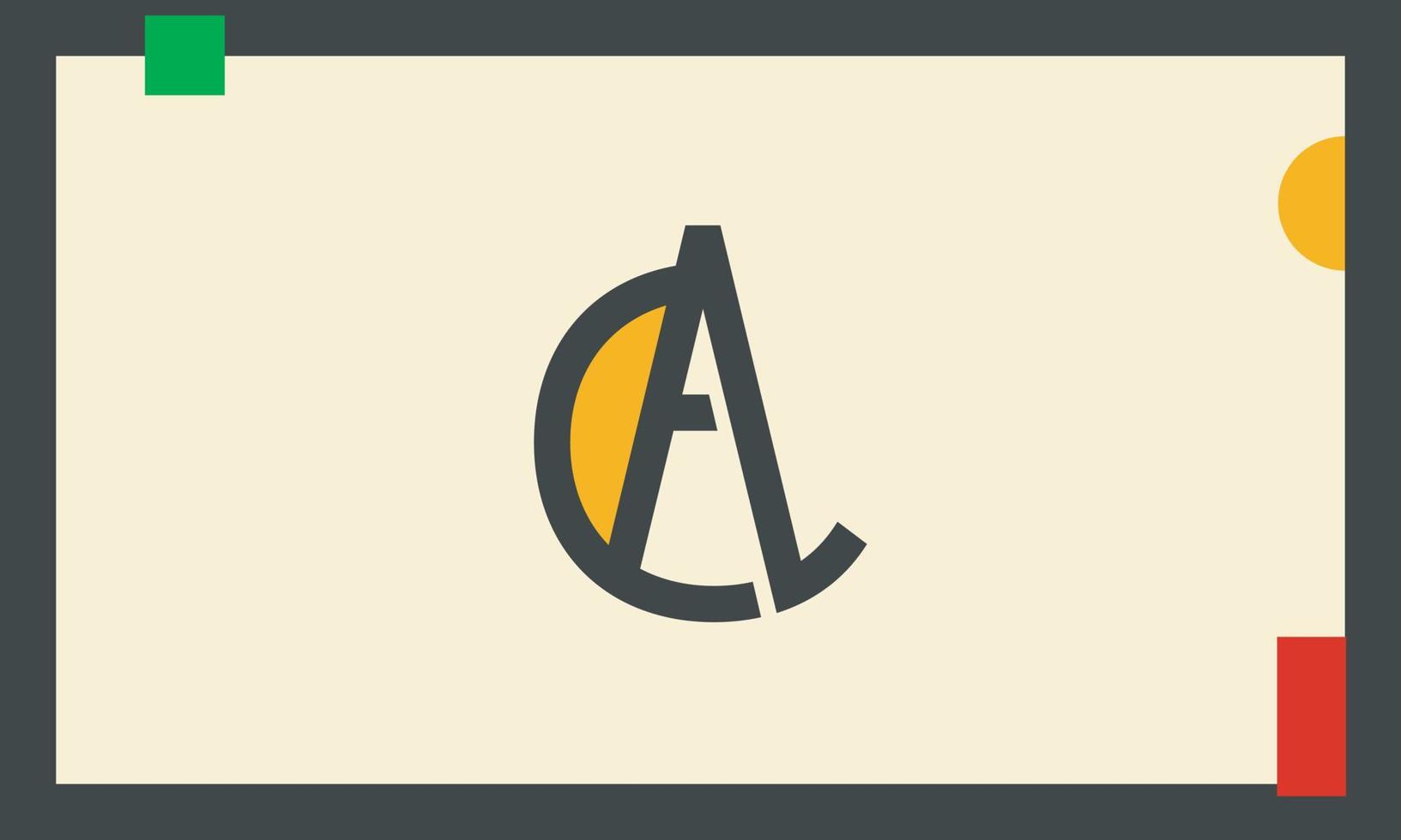 alfabet letters initialen monogram logo ca, ac, c en a vector