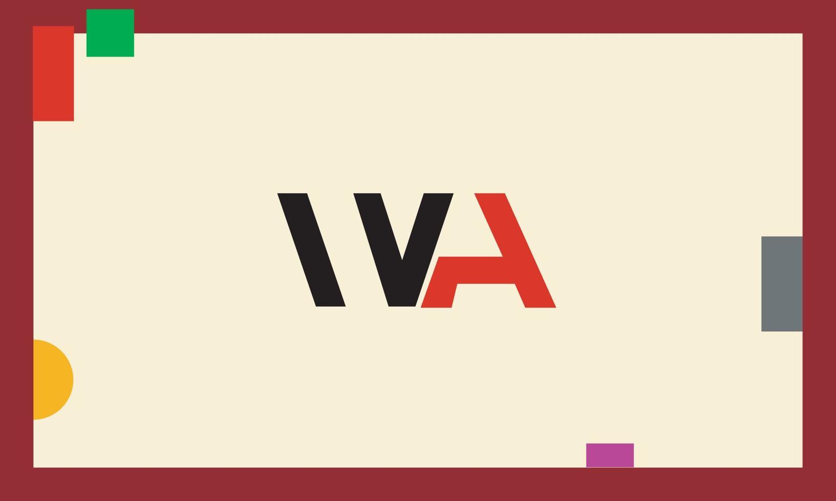 alfabet letters initialen monogram logo wa, aw, w en a vector