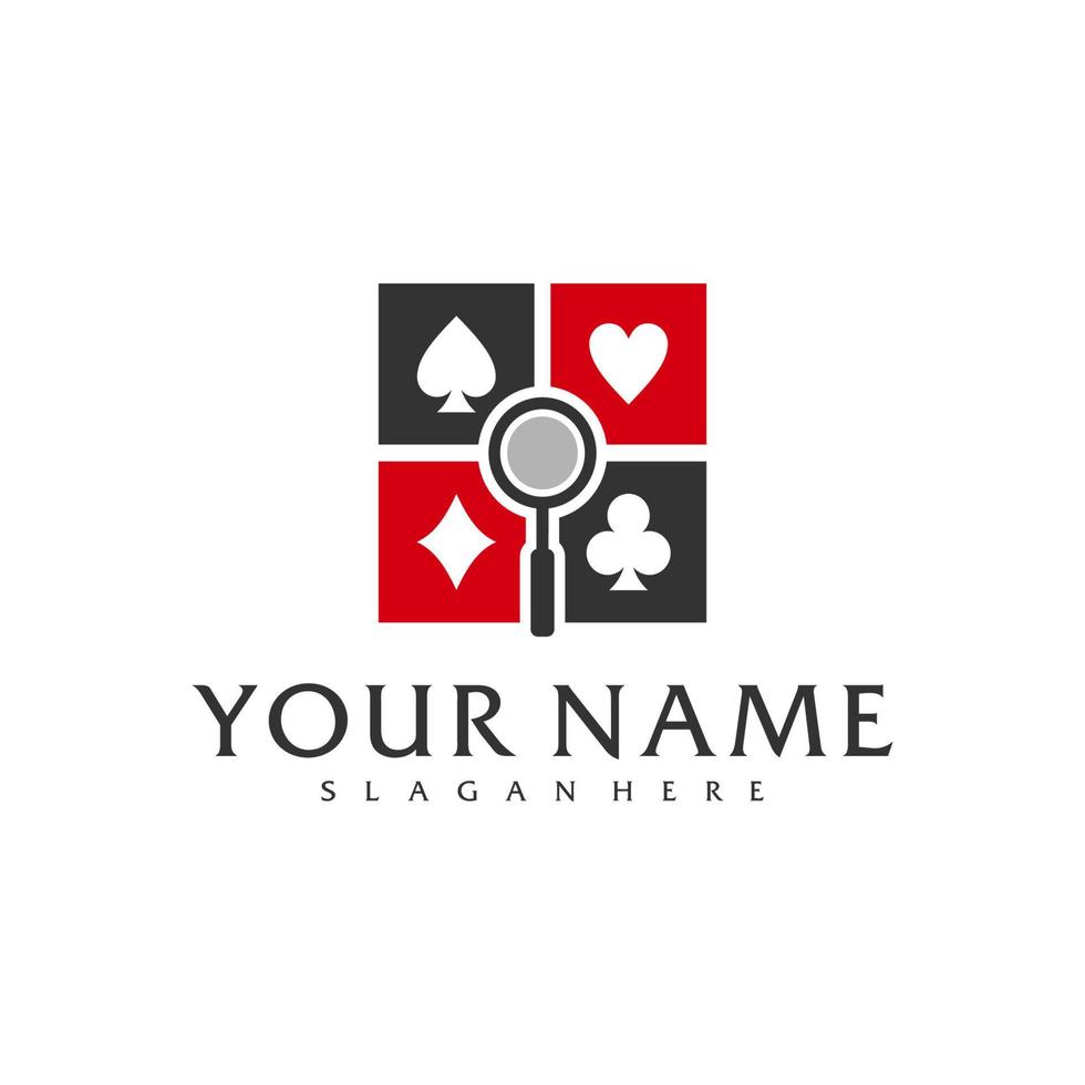 vind poker logo vector sjabloon, creatief poker logo ontwerp concepten