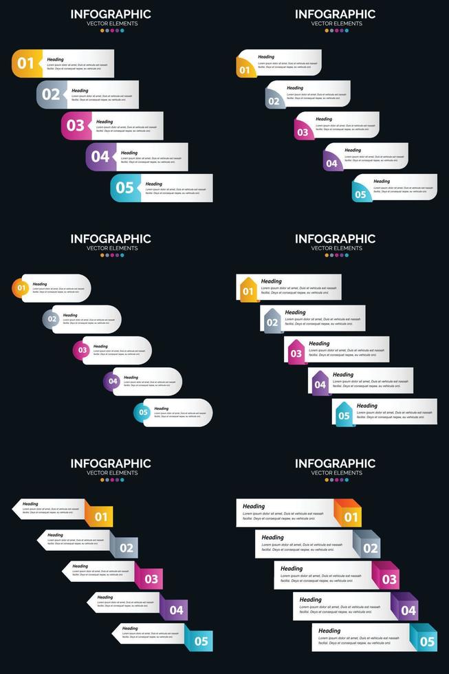 maken uw presentatie meer innemend met vector 6 infographics pak en tijdlijnen