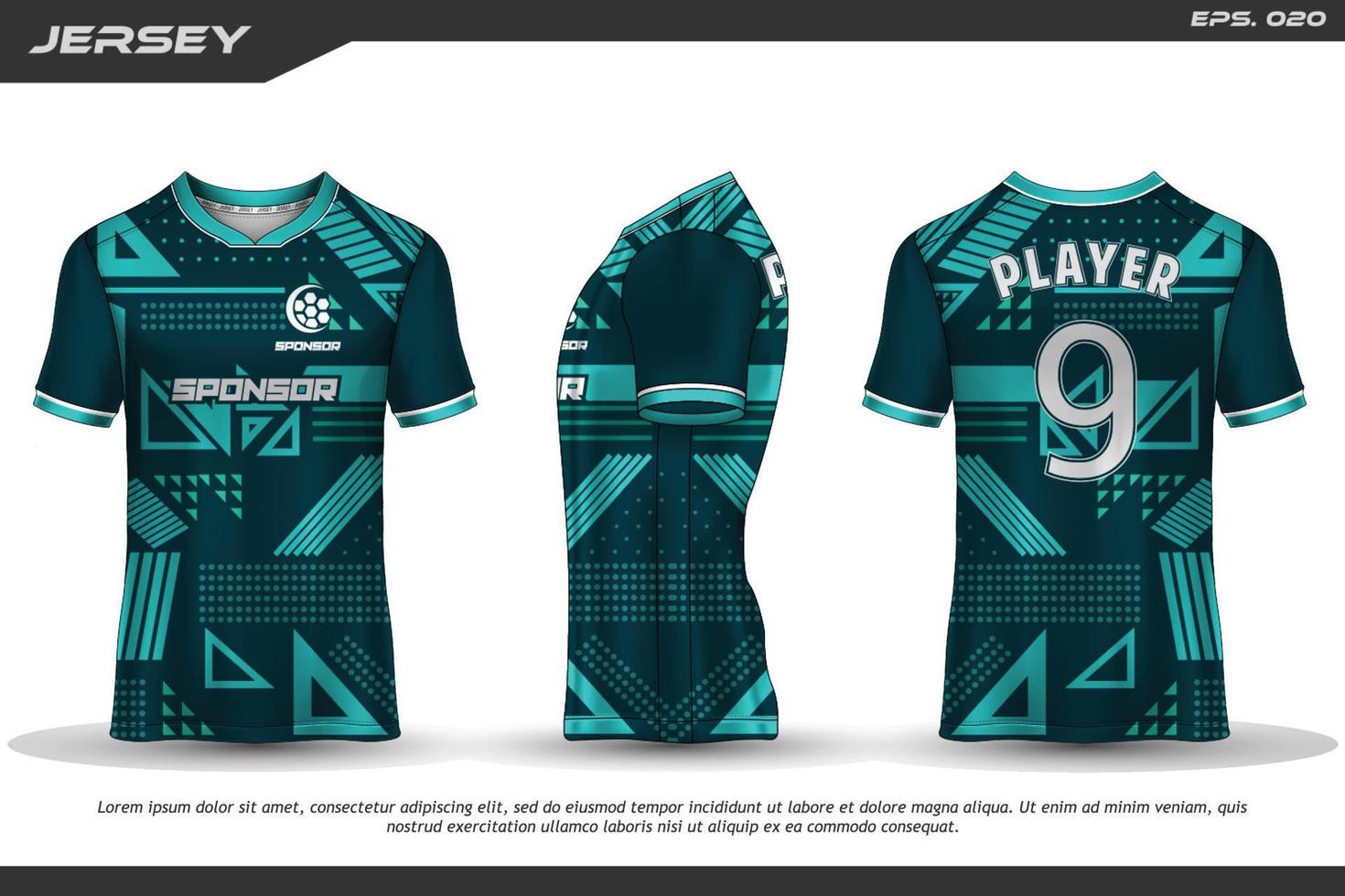 jersey ontwerp sublimatie t-shirt premium geometrisch patroon ongelooflijke vector collectie voor voetbal voetbal racen fietsen gaming motorcross sport