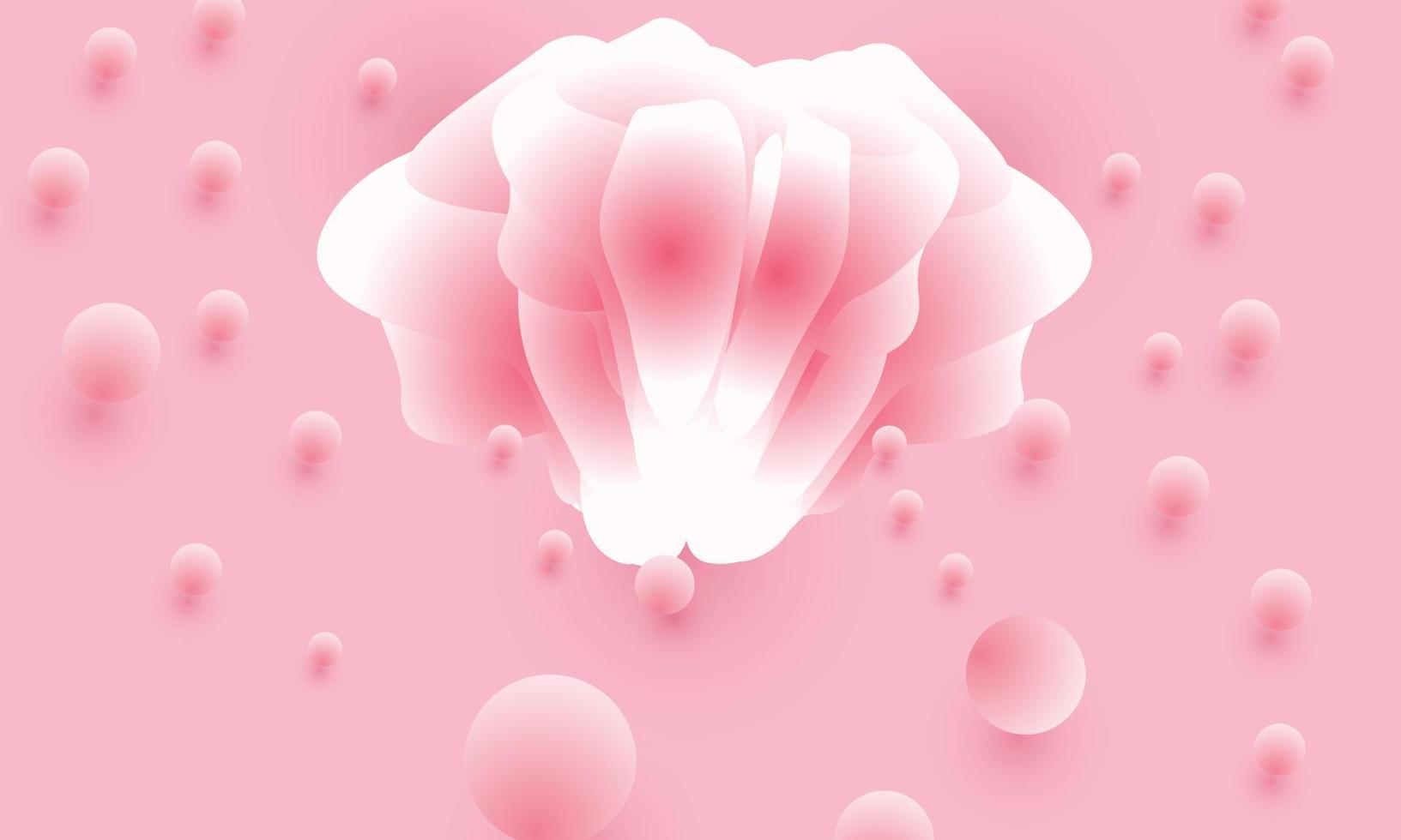 abstract achtergrond met roze kleur bloem. gemarmerd bollen. vector illustratie