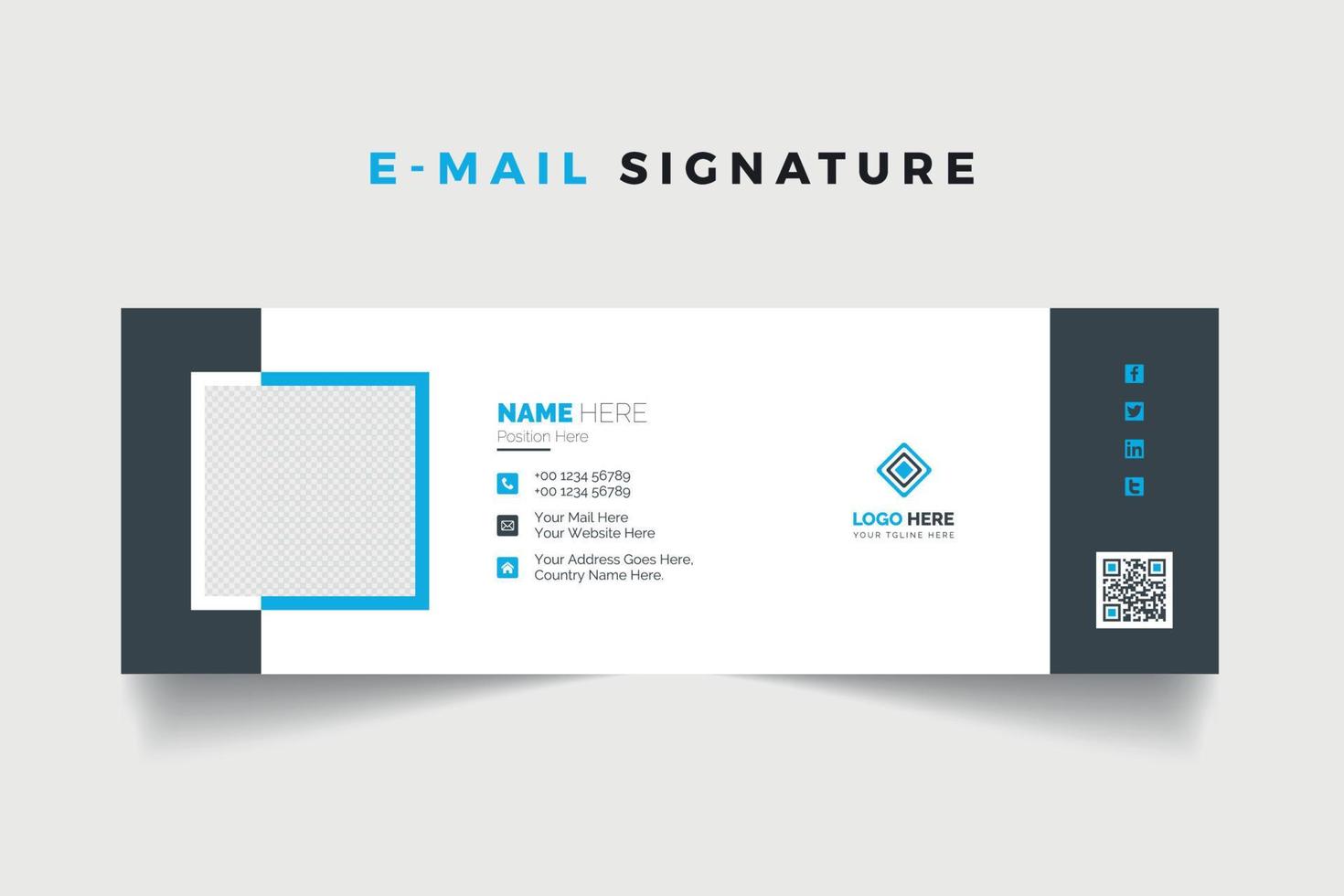 zakelijke e-mail handtekening ontwerp vector