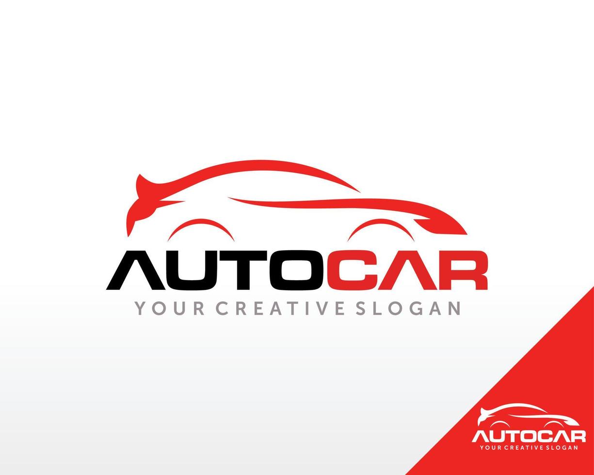 sport auto logo. auto, auto toonzaal, auto handelaar logo ontwerp vector