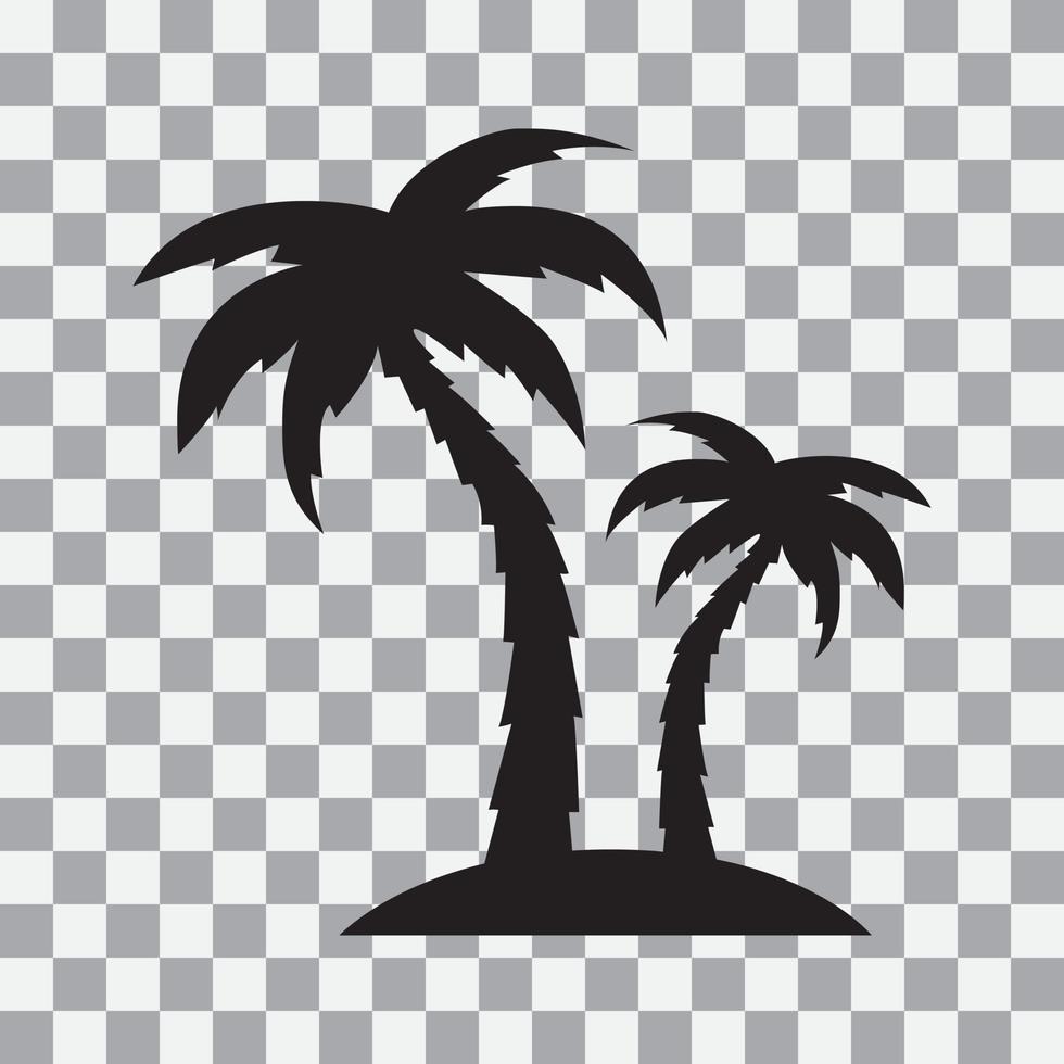 zwart palm bomen, palm silhouetten. ontwerp van palm bomen voor affiches, banners en promotionele artikelen. vector illustratie