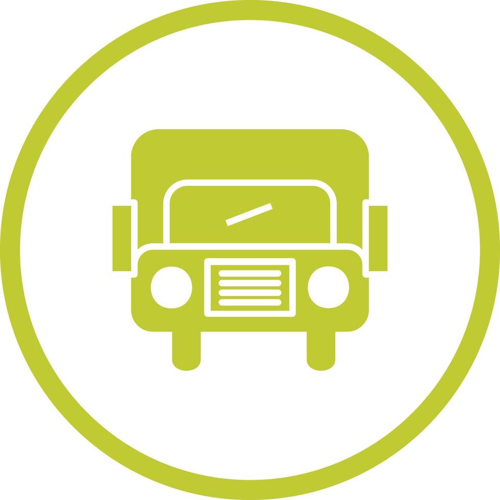 mooi school- bus vector glyph icoon