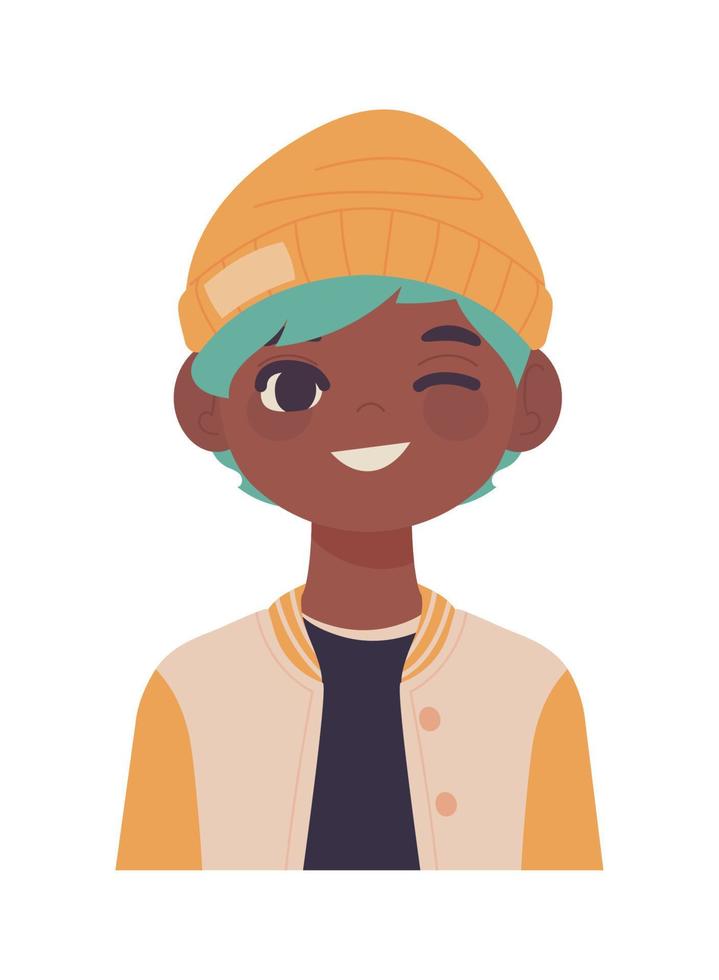 tiener mannetje avatar vector