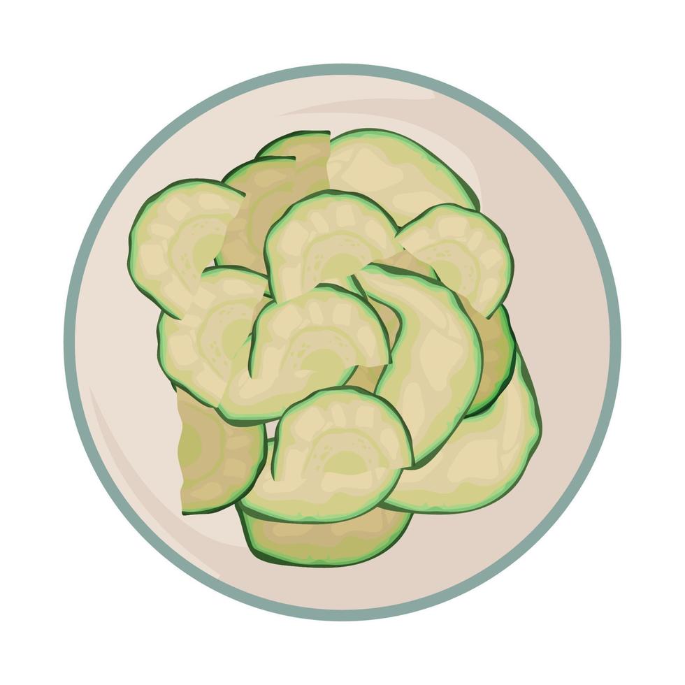 gesneden courgette icoon vector