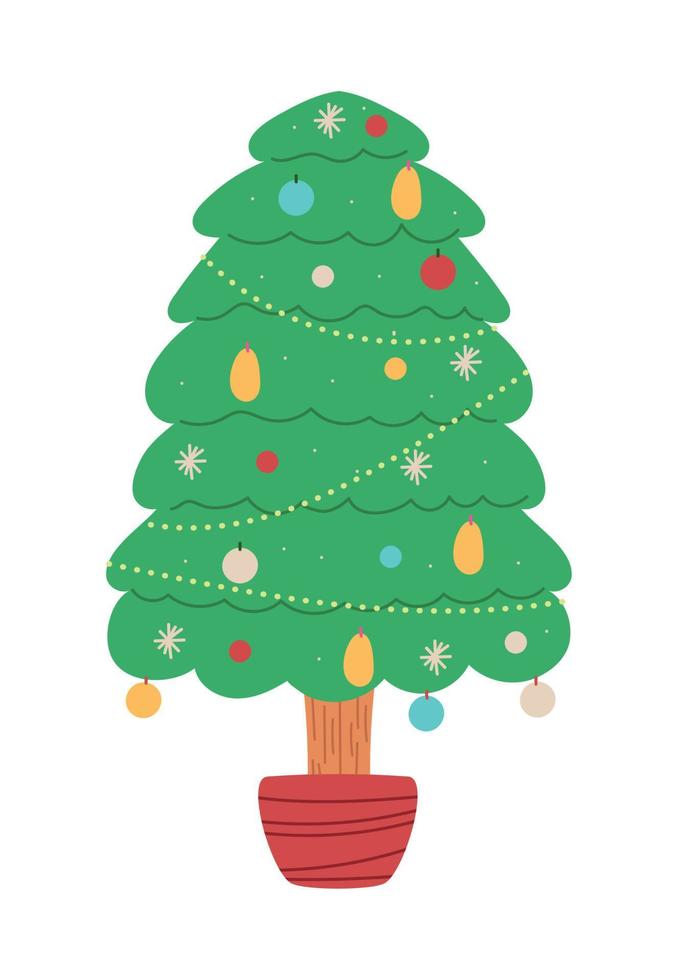 kerstboom decoratie vector