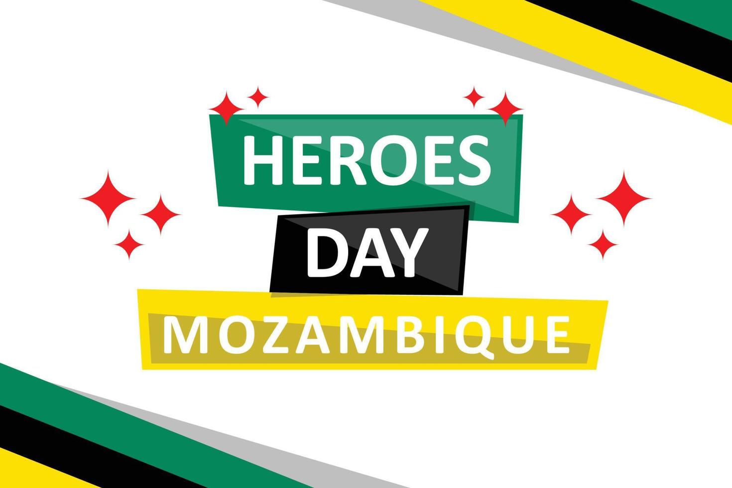 heroes dag Mozambique achtergrond. vector