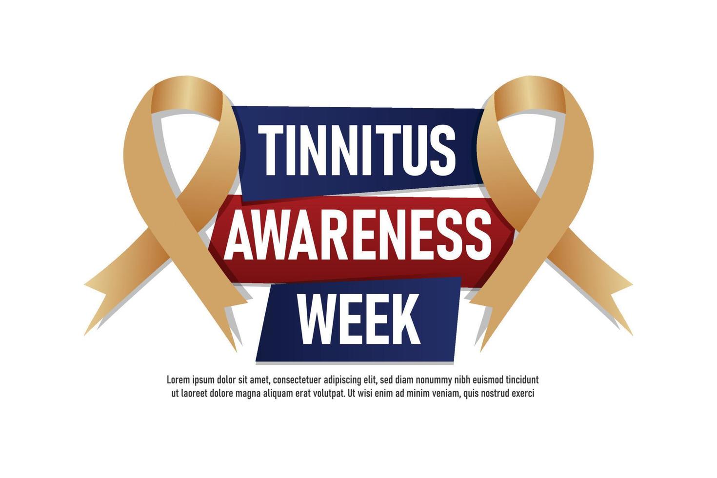 tinnitus bewustzijn week achtergrond. vector