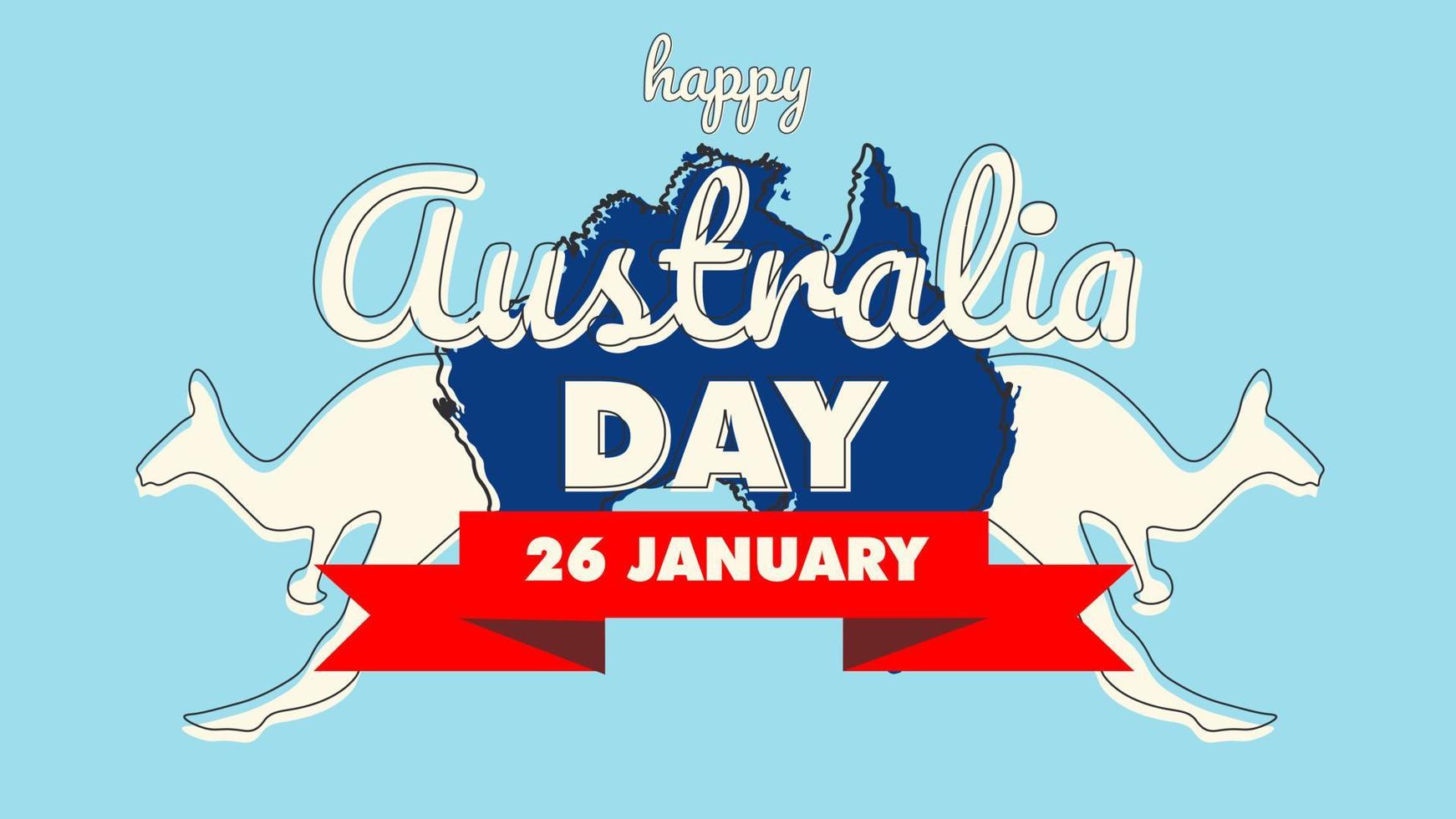 tl gelukkig Australië onafhankelijkheid dag ontwerp poster, banier of sociaal media post vector