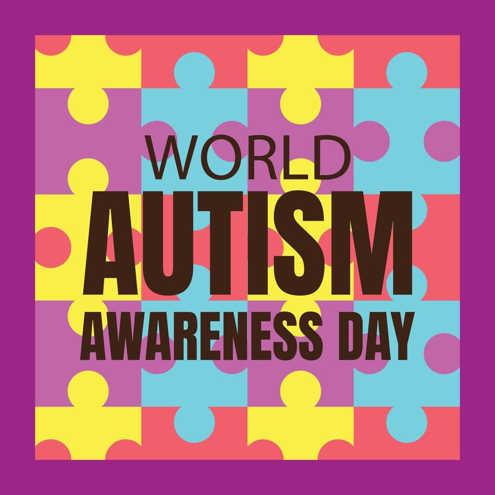 illustratie vector grafisch van wereld autisme dag puzzel bord, perfect voor Internationale dag, wereld autisme bewustzijn dag, vieren, groet kaart, enz.