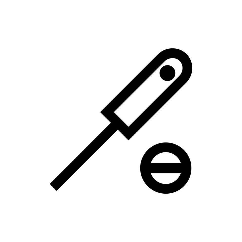 schets icoon schroevedraaier embleem. hulpmiddel. vector illustratie