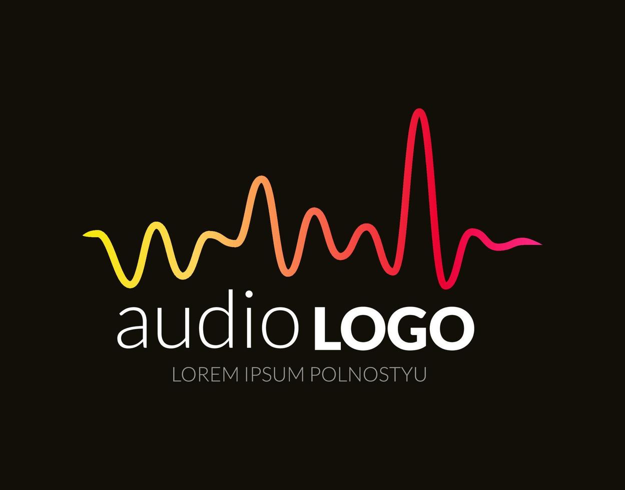 muziek- logo concept geluid Golf, studio, muziek, dj, audio systeem, op te slaan, feest. merk, branding, bedrijf, zakelijk, identiteit, logo. schoon en modern elegant ontwerp vector