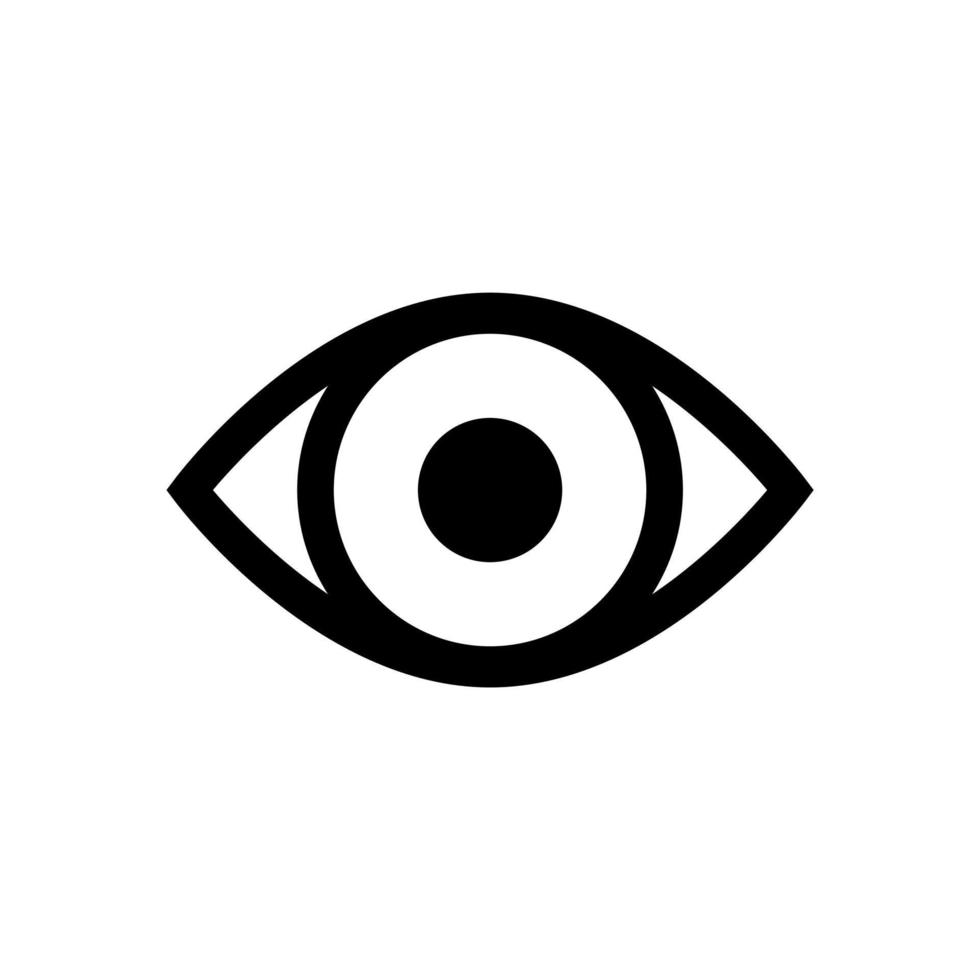 lineair oog icoon. stoutmoedig lijn. vector illustratie