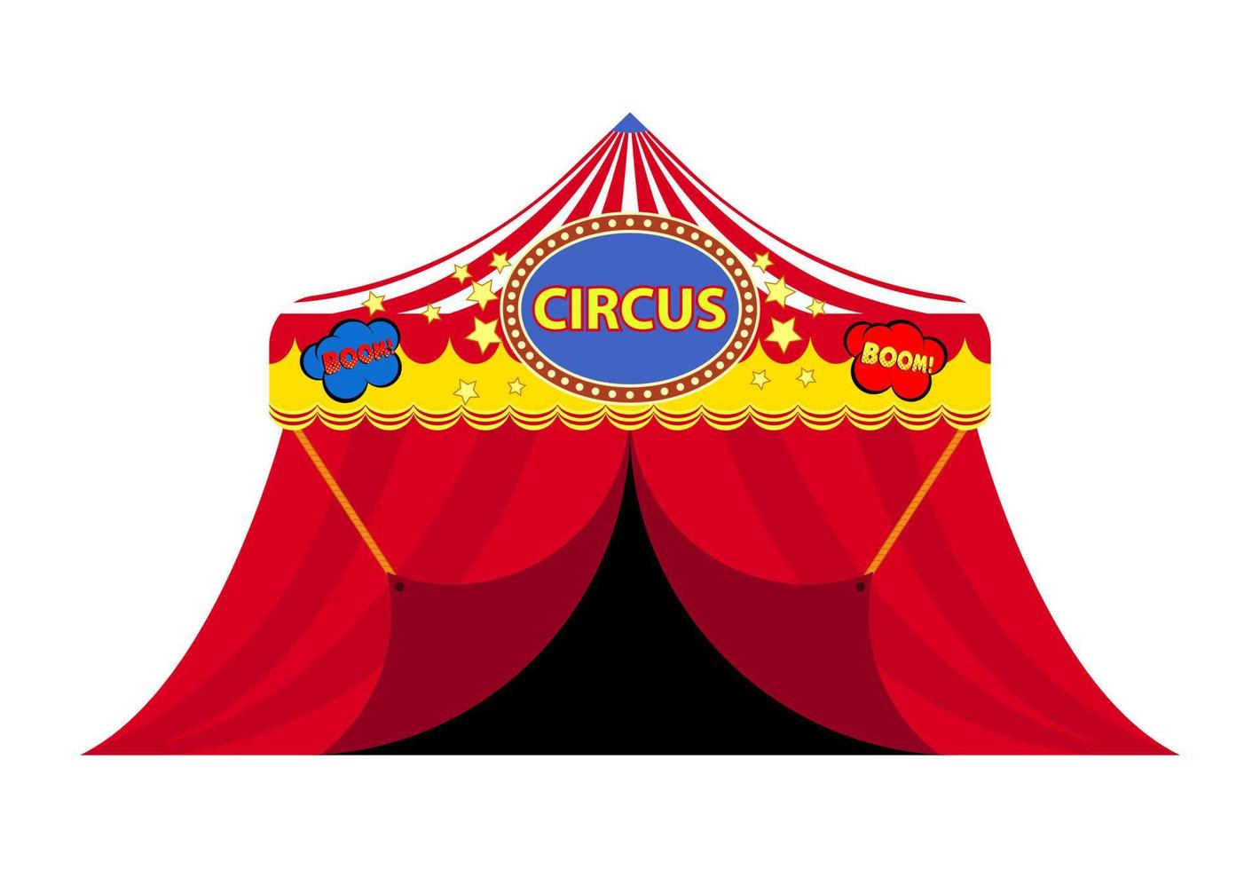 helder tekenfilm tekening van een circus. vector illustratie.